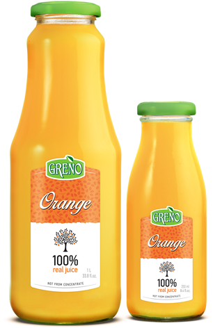Orange Juice Bottle Png - Greno Сок (320x486), Png Download