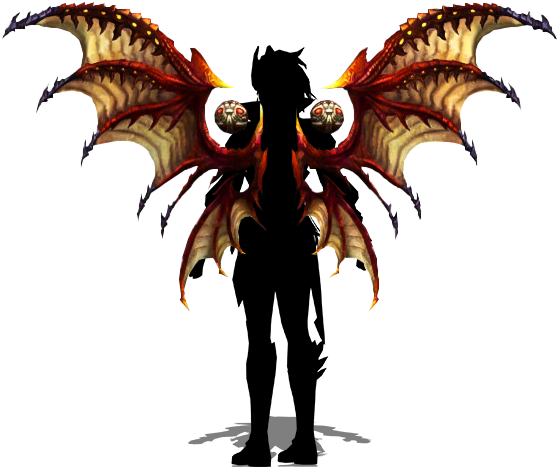 Monster Wings Shadow - Asas Shaiya (591x578), Png Download