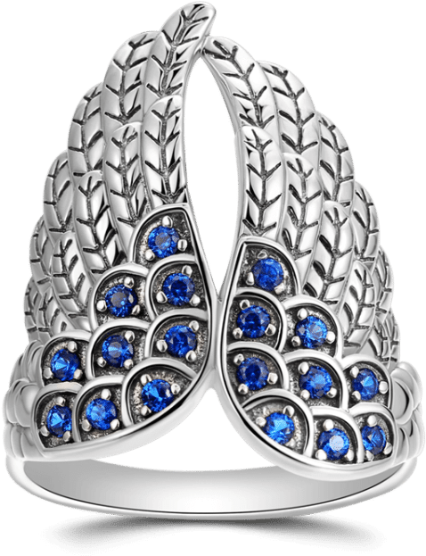 Soufeel Rings Soufeel Angel Wings Ring Sterling Silver (750x750), Png Download