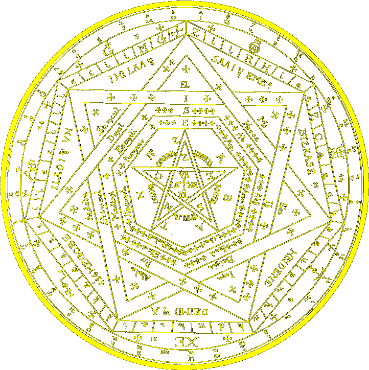 The Sigil Of Ameth - Wall Clock (753x733), Png Download