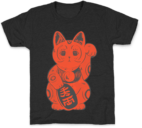 Japanese Lucky Cat Kids T-shirt - Shirt (484x484), Png Download