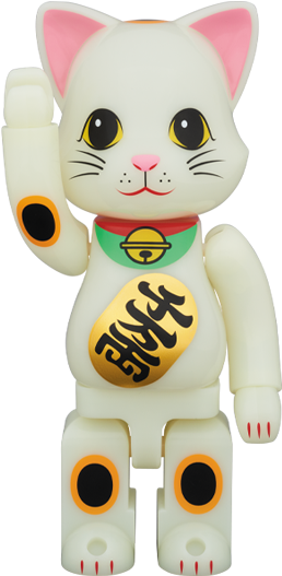 Medicom Maneki Neko 400% - Bearbrick Lucky Cat (317x550), Png Download