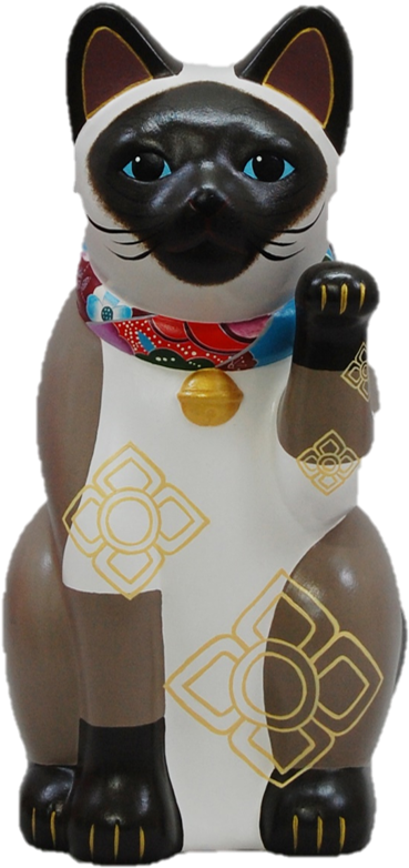 The Siamese Lucky Cat - Cat (442x844), Png Download