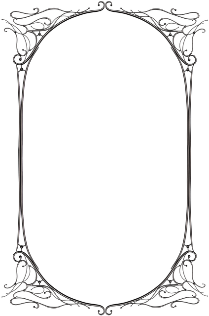 Com Free Border W/o Background - Marco Gotico Png (424x640), Png Download