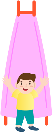 Walking A Bridge, Crawling Through The Tunnel And Sliding - Cartoon (238x650), Png Download