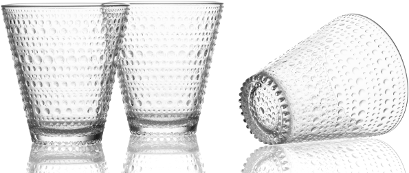 Clear Drinking Glass Png Download - Iittala Kastehelmi Tumbler Set Of 4 (600x315), Png Download