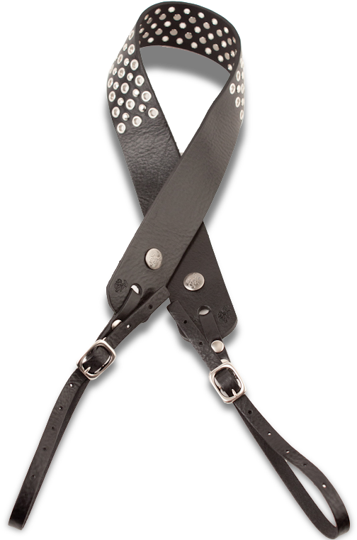Black W/ Eyelets - Camera Straps (503x768), Png Download