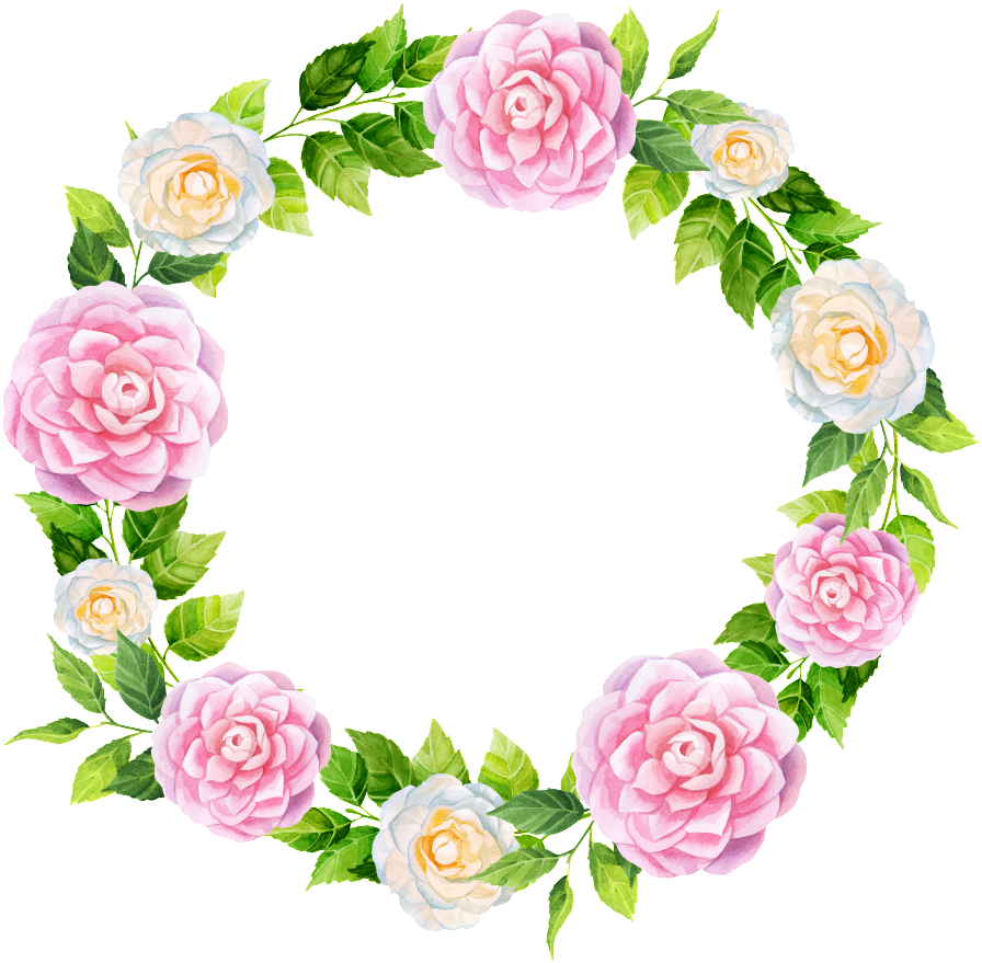 Peonia Rosa Corona Png Transparente - Tropical Flower Frame (1024x1024), Png Download