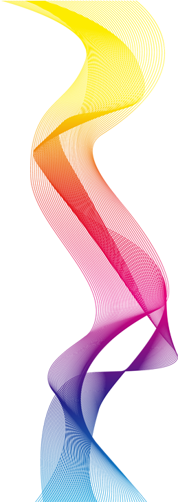 Rainbow Wave Laptop Decal - Drawing (374x727), Png Download