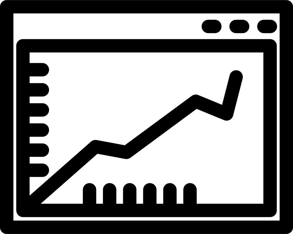 Ascendant Line Graphic On A Browser Window Inside A - Graphics (980x782), Png Download