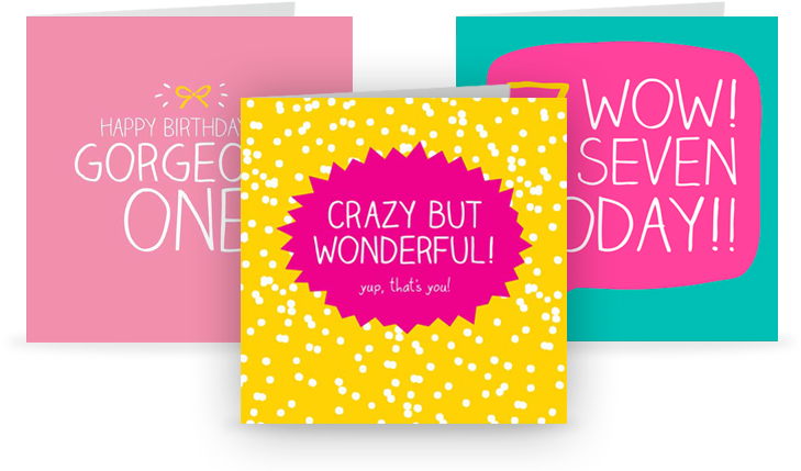 Huge Range Of Greetings Cards - Happy Jackson 7 Wow! Birthday Card (768x450), Png Download