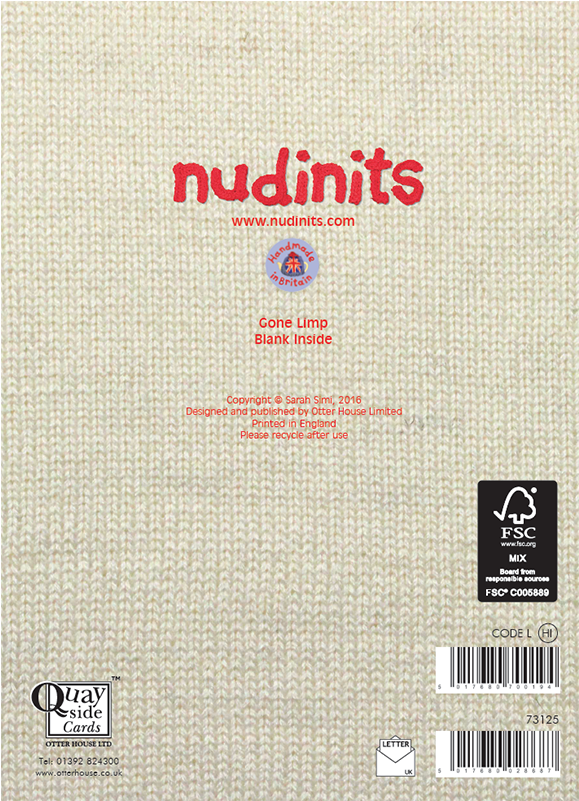 Nudinits 'gone Limp' Greeting Card - Otter House - Nudinits Wall Calendar 2017 (26965) (800x800), Png Download