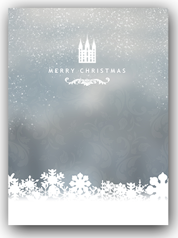 Elegant Salt Lake Temple Christmas (360x480), Png Download