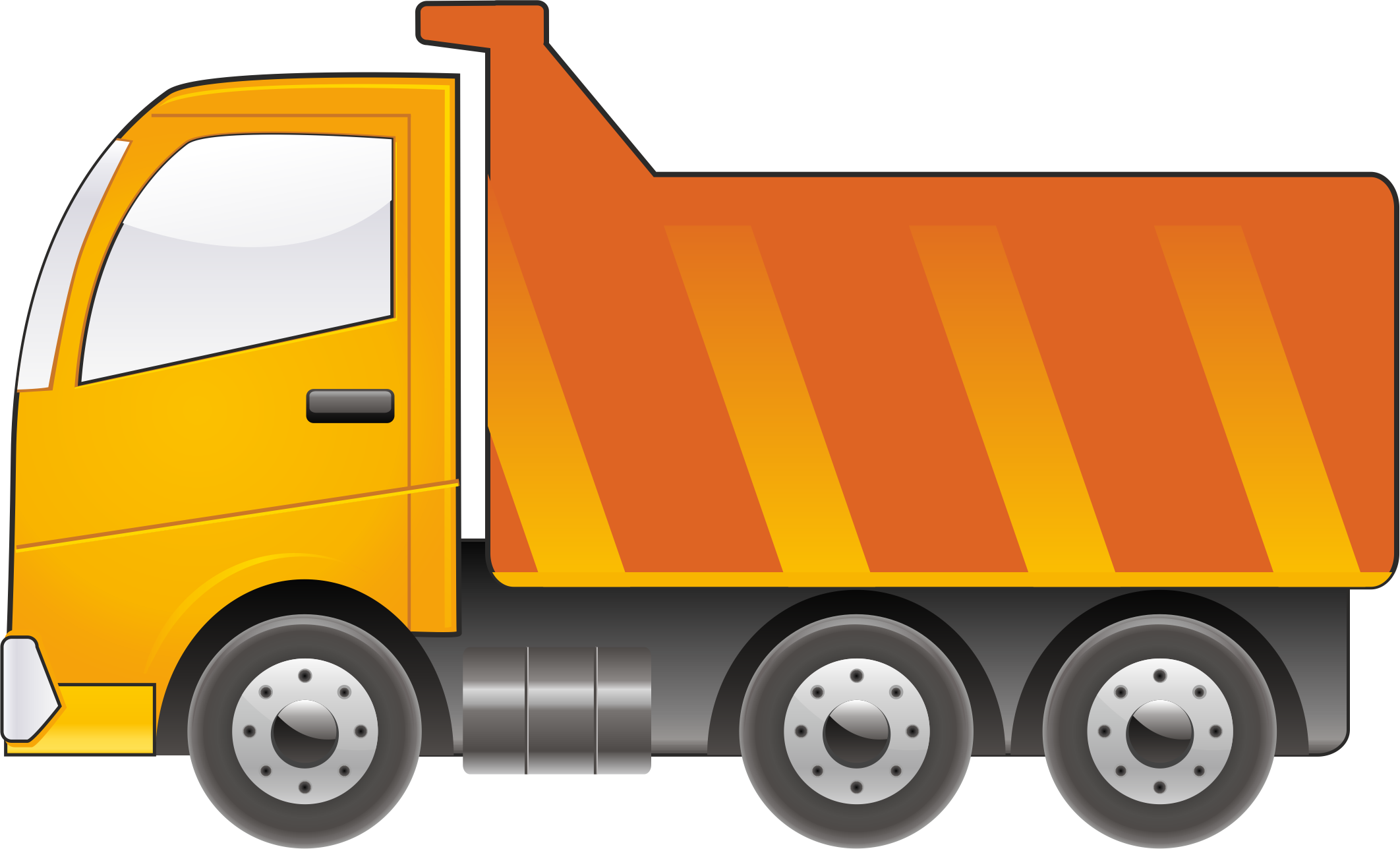 Dump Truck Vector Png Clipart - Грузовая Машина Пнг (2124x1288), Png Download