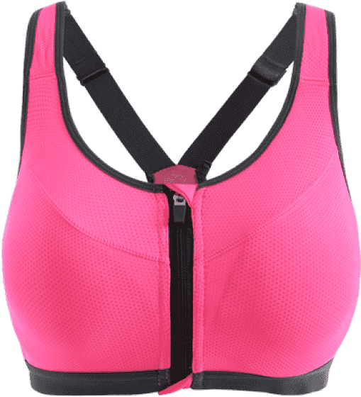 Empuja Hacia Arriba El Sujetador Deportivo Con Cremallera - Brassiere (558x744), Png Download