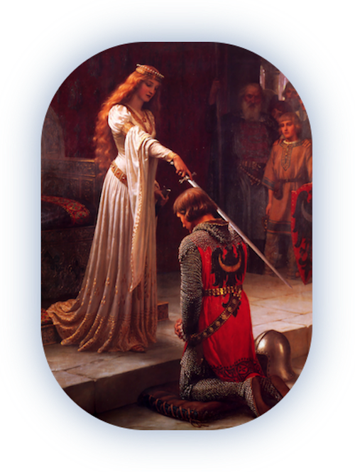 El Caballero Y Su Dama - Were The Dark Ages (500x664), Png Download