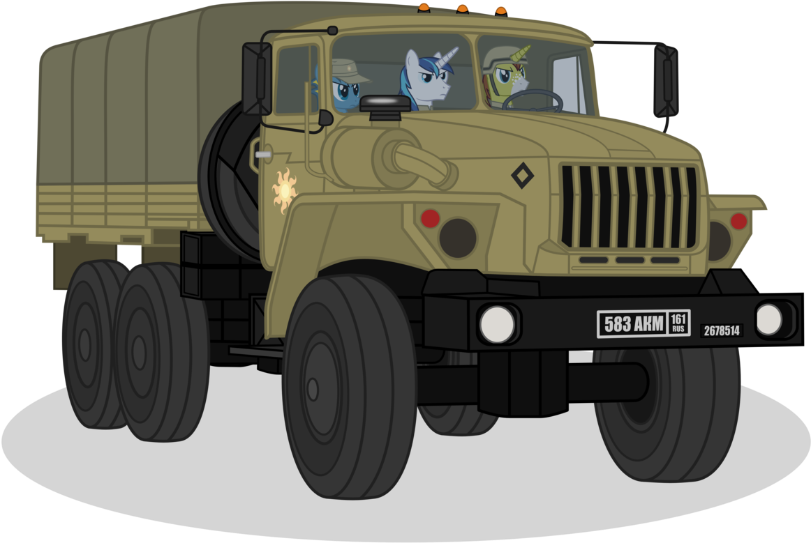 Dolphinfox, Military, Oc, Russian, Safe, Shining Armor, - Ural-4320 (1280x1024), Png Download