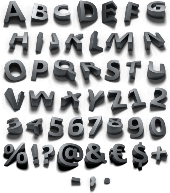 Shadow 3d Animated Font - Animation (595x675), Png Download
