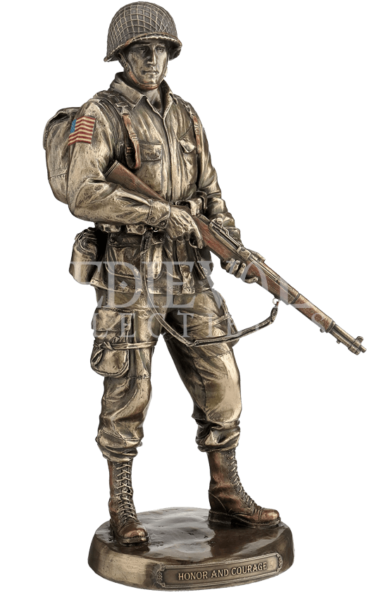 Bronze Us Army Solider - Army Sculpture (850x850), Png Download