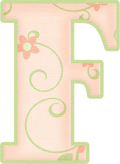 F May Flowers Alpha 2 - Alphabet (410x561), Png Download