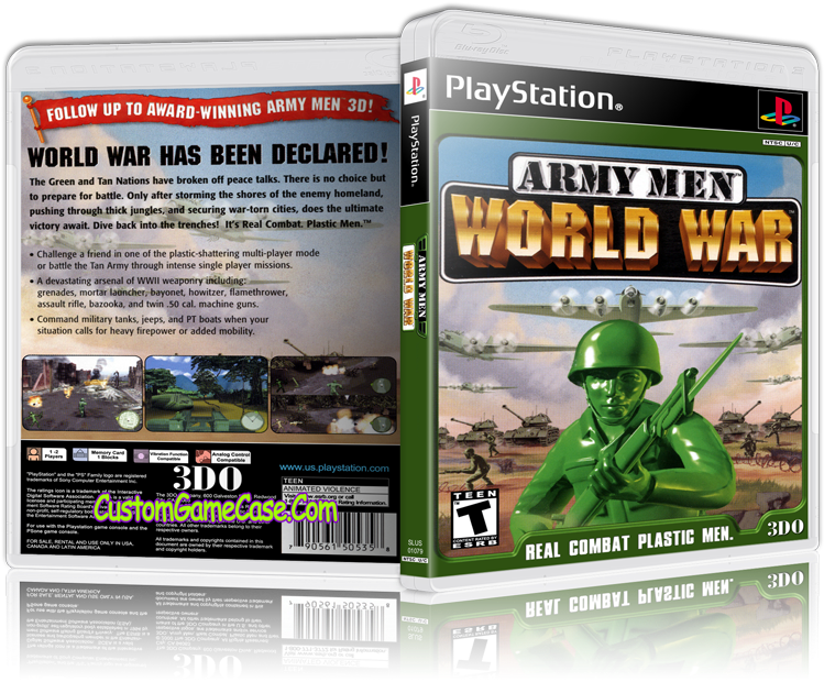Army Men World War - Army Men World War Playstation Ps1 (800x631), Png Download