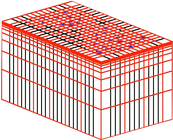 3d Grid For Mt Inversion - Blue (689x648), Png Download