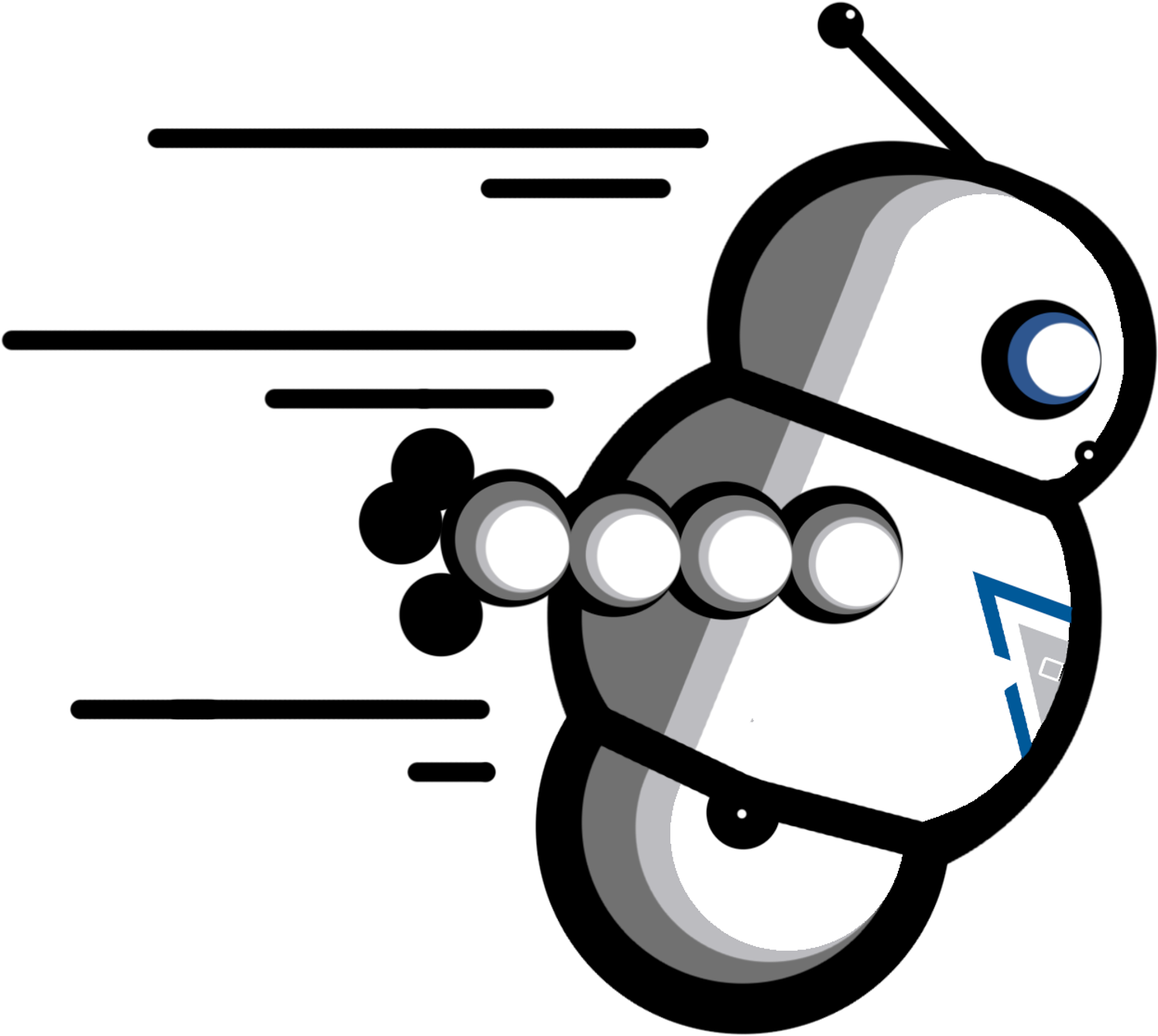 Esta Prueba Consiste En Seguir Líneas Negras En El - Robot Sin Fondo Png (2000x2000), Png Download