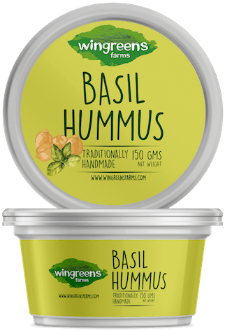 Basil Hummus - Wingreens Hummus (500x500), Png Download