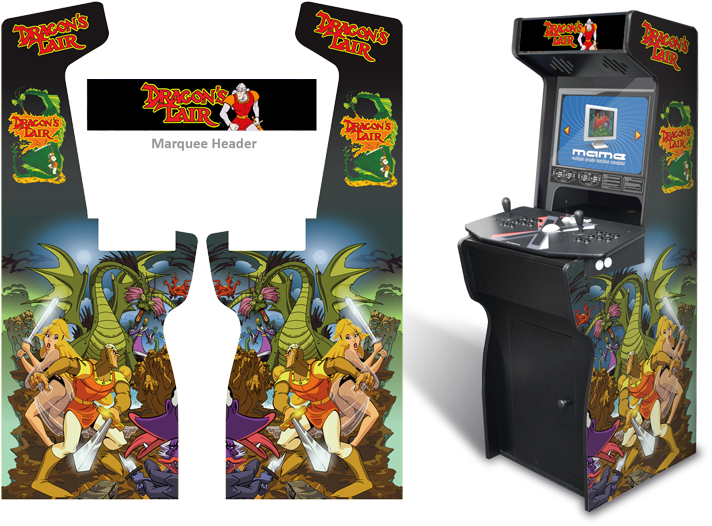 2 - Dragons Lair Arcade Cabinet (800x552), Png Download