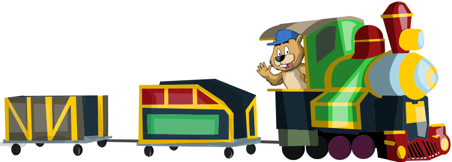 Cartoon Image Of The Woodhaven Express Train - Train (919x329), Png Download