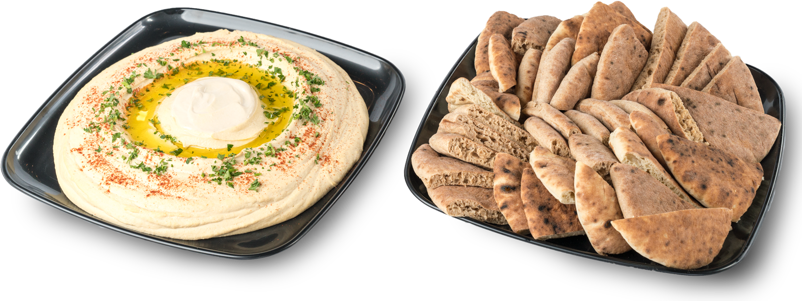 Authentic Israeli Hummus - Naan (1600x668), Png Download