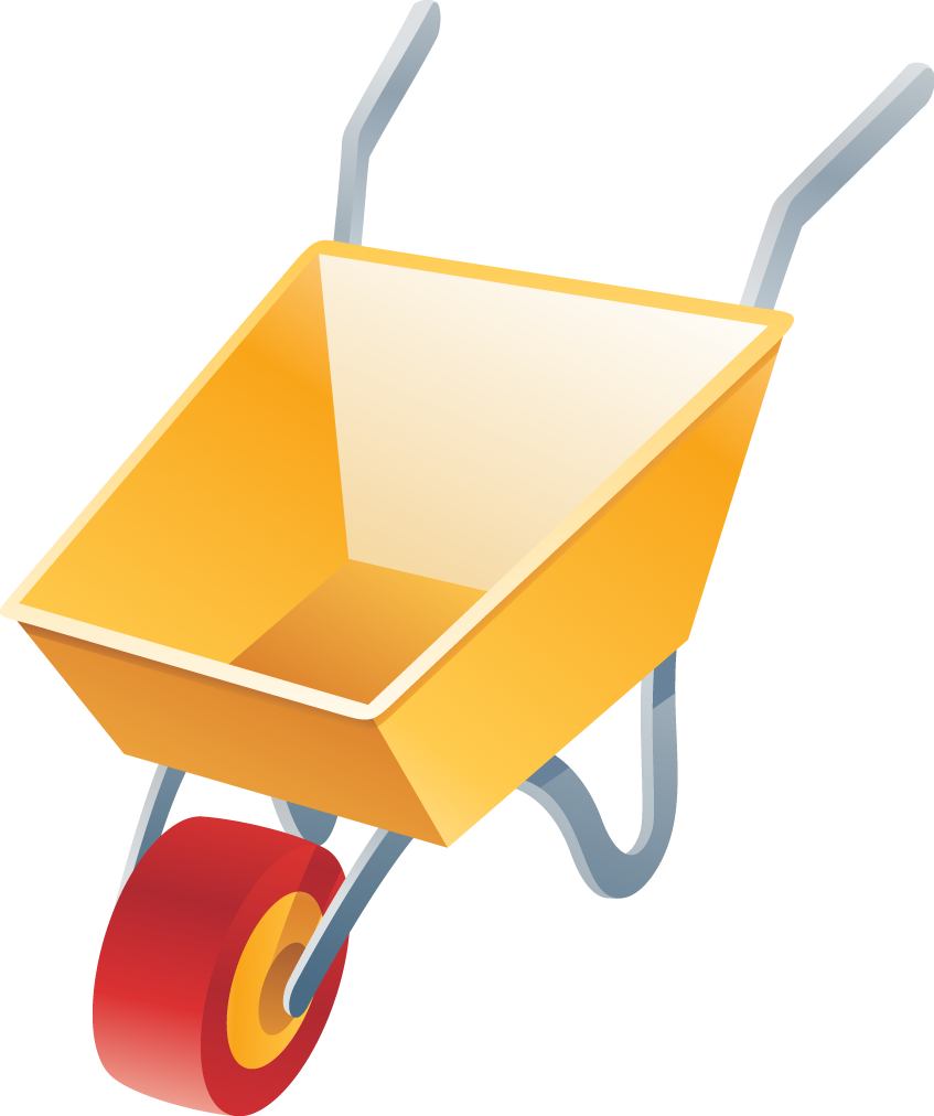 Wheelbarrow Clipart - Wheelbarrow Clipart Png (847x1012), Png Download