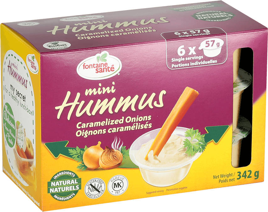 Mini Hummus Caramelized Onion - Fontaine Santé (853x675), Png Download