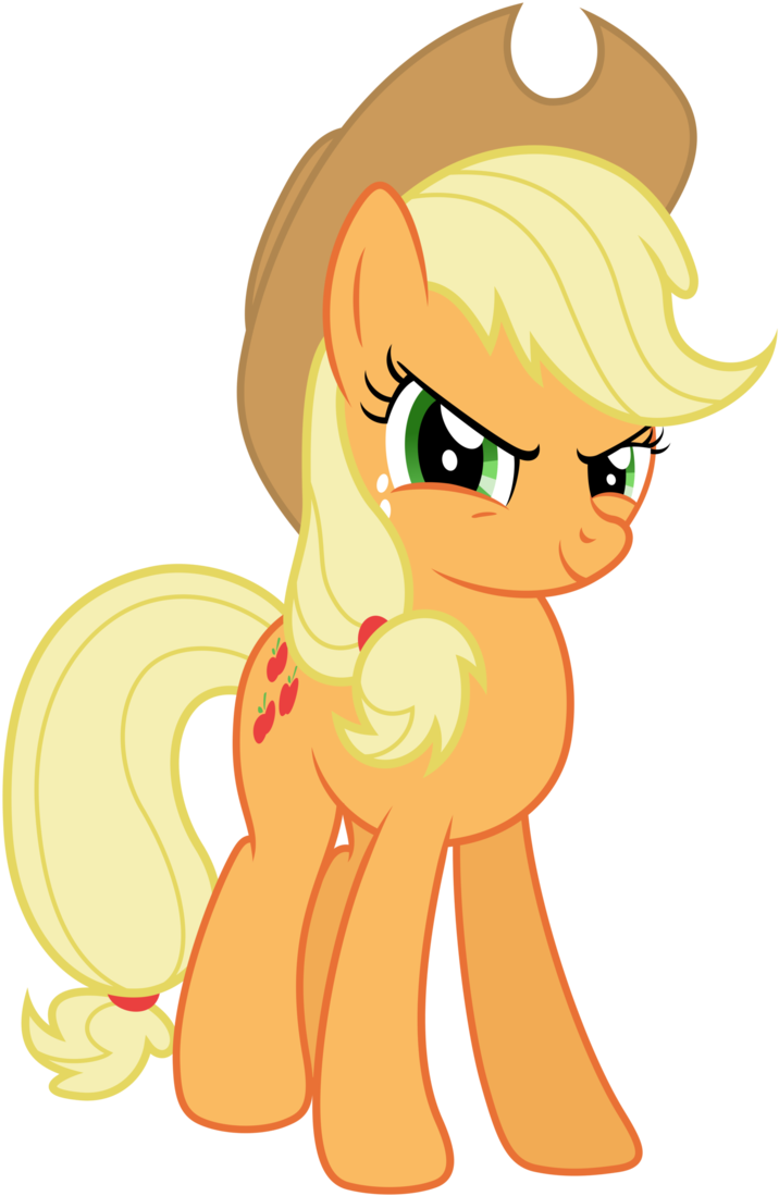 Confident Applejack By Stabzor-d6f9l5l - My Little Pony Filly Applejack (723x1106), Png Download