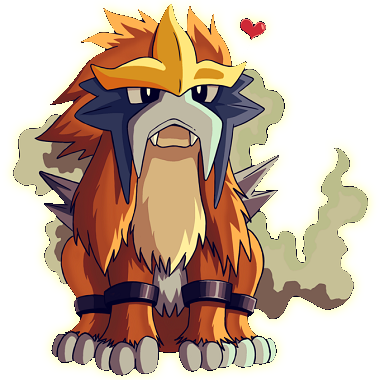 Cutedog On Twitter - Entei Shiny (380x380), Png Download