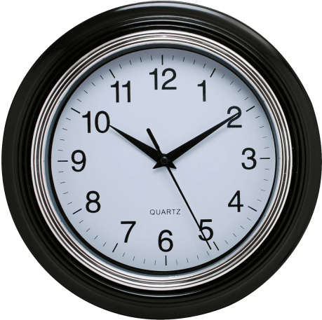 Free Png Black Wall Clock Png Images Transparent - Round Wall Clocks (480x480), Png Download