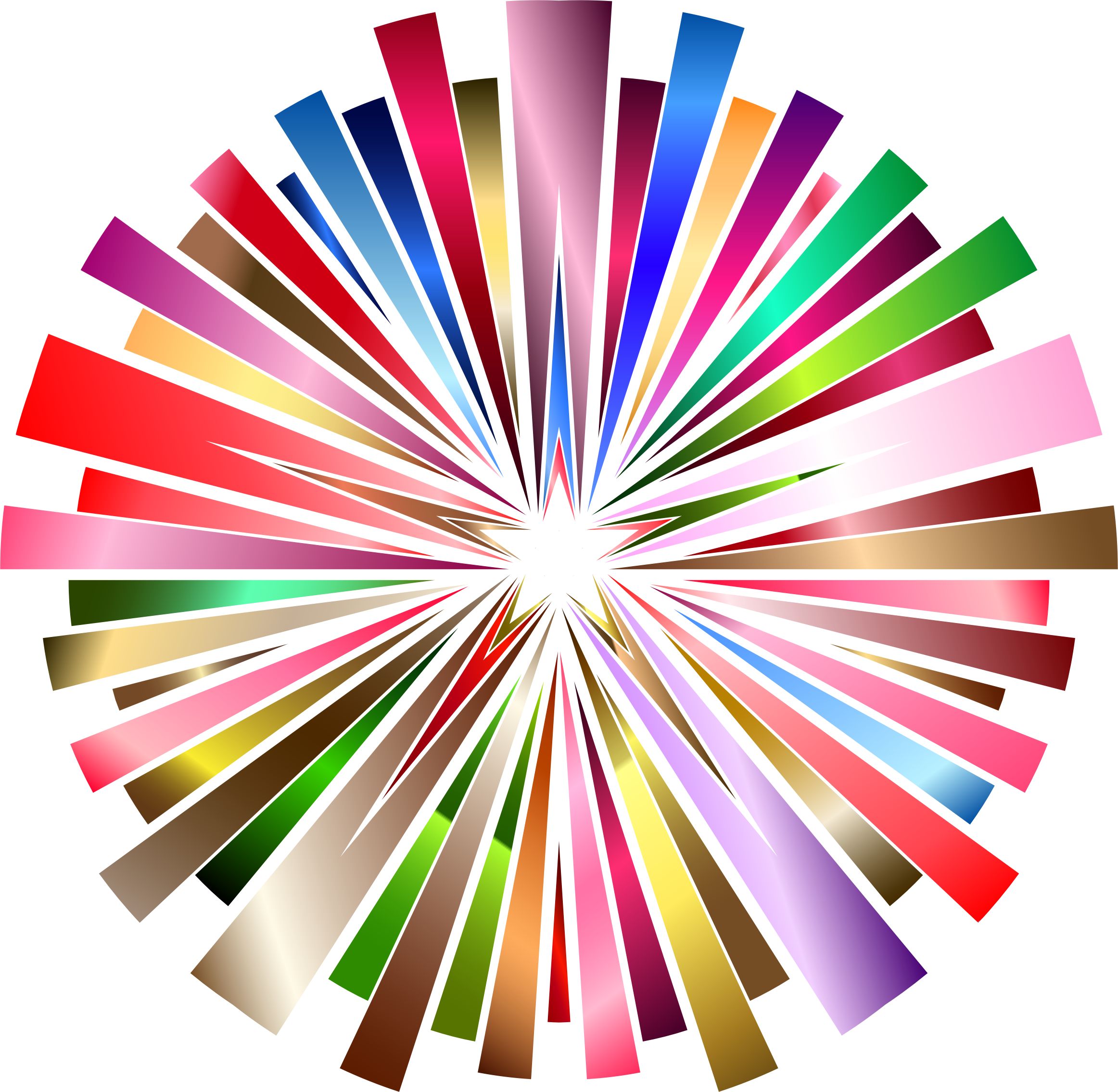 Prismatic Abstract Star Motif Image Library - Portable Network Graphics (2324x2268), Png Download