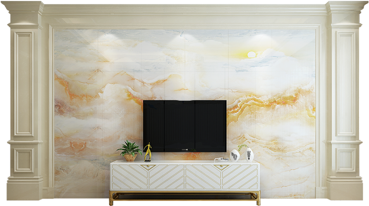 Squid Tile Tv Background Wall Living Room European - Studio Couch (800x800), Png Download