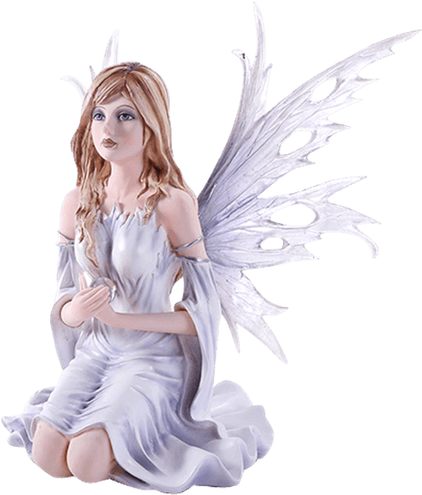 Winter Guardian Fairy With Orb Statue - 10.25 Inch Fairyland Legends Winter Purple Fairy Winged (555x555), Png Download