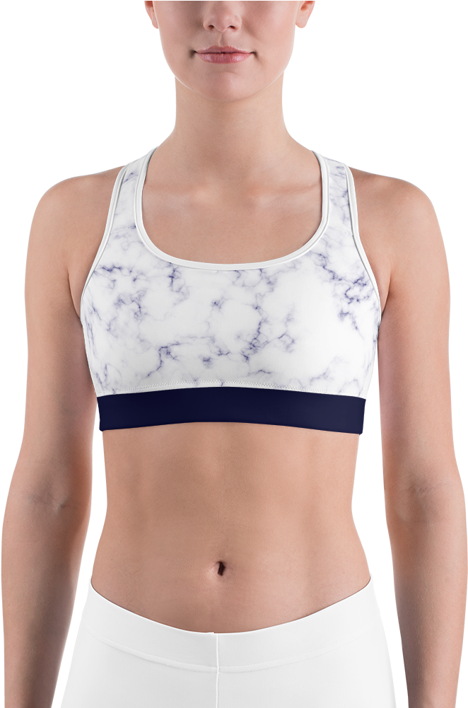 Losing My Marbles Wide Band Sports Bra - Bra (1000x1000), Png Download