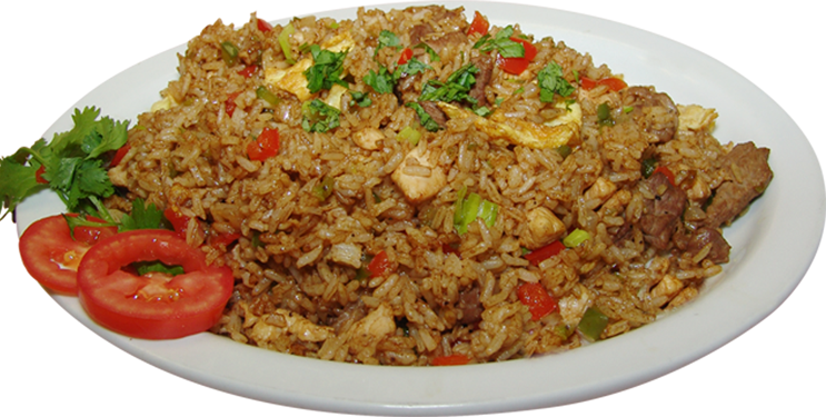 Arroz Chaufa - Arroz Chaufa De Pollo (743x375), Png Download