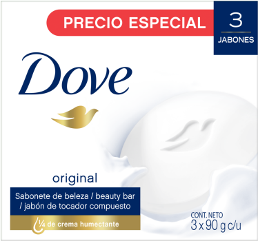Jabón Dove Original 3x90g - Dove Beauty Bar (459x460), Png Download