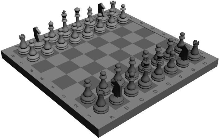 Chess Board Max Model - Chess (764x603), Png Download
