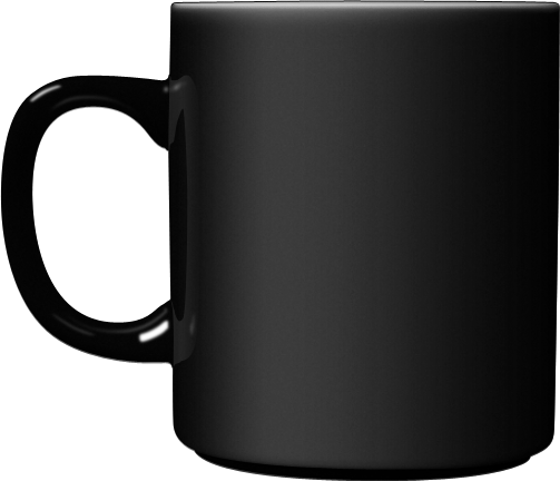 Custom Mug - Black Mug Png (503x432), Png Download