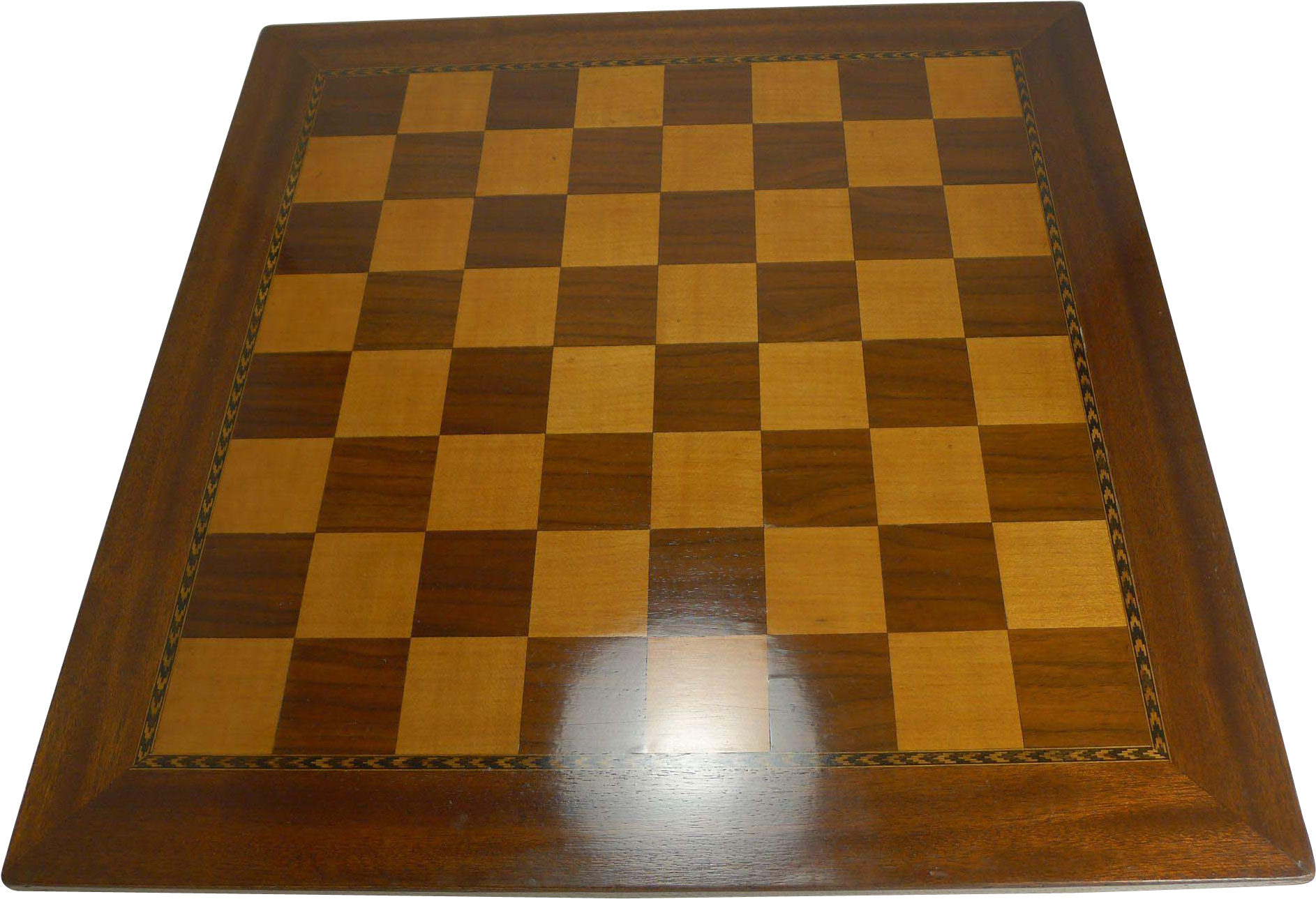 Large Antique English Inlaid Chess Board C - Checkerboard Floor (1885x1885), Png Download
