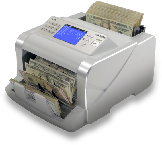Accubanker S6500 Mixed Bill Counter Front Rotated Right - Dot Matrix Printing (1024x683), Png Download