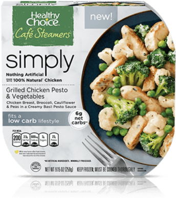 Grilled Chicken Breast & Pasta - Cafe Steamers Chicken Pesto (400x400), Png Download