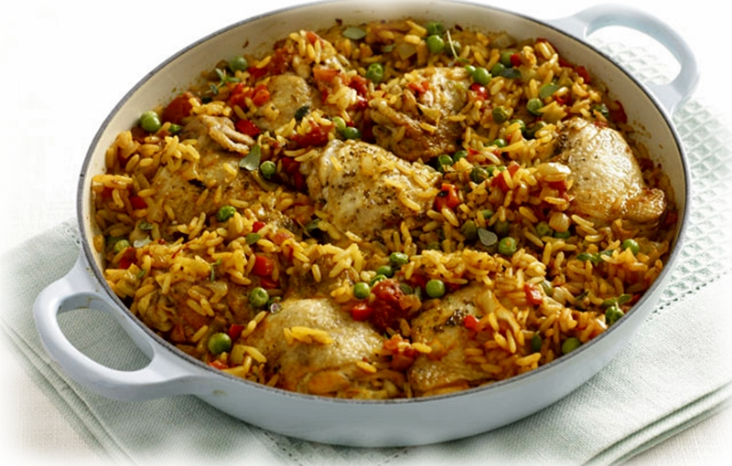 Chicken Rice - One Pot (everyday Easy) (732x466), Png Download