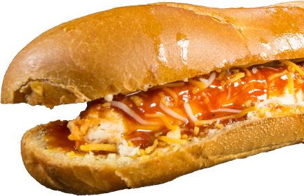 Our Massive Breaded Chicken Breast Served Between Two - Roti John Transparent Background (440x284), Png Download