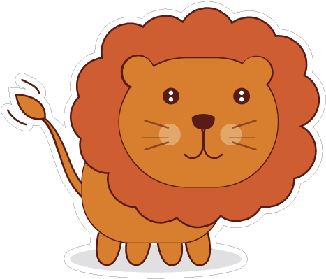 Cute Lion - Leao Fofinho (500x500), Png Download